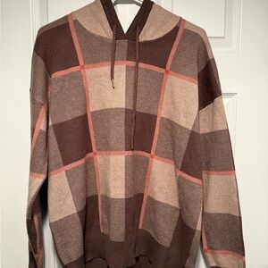 RACHEL Rachel Roy Women’s Brown Plaid Sweater - Size Large